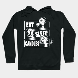 Eat Sleep Candles Repeat - Candle Maker Candlemaking graphic Hoodie